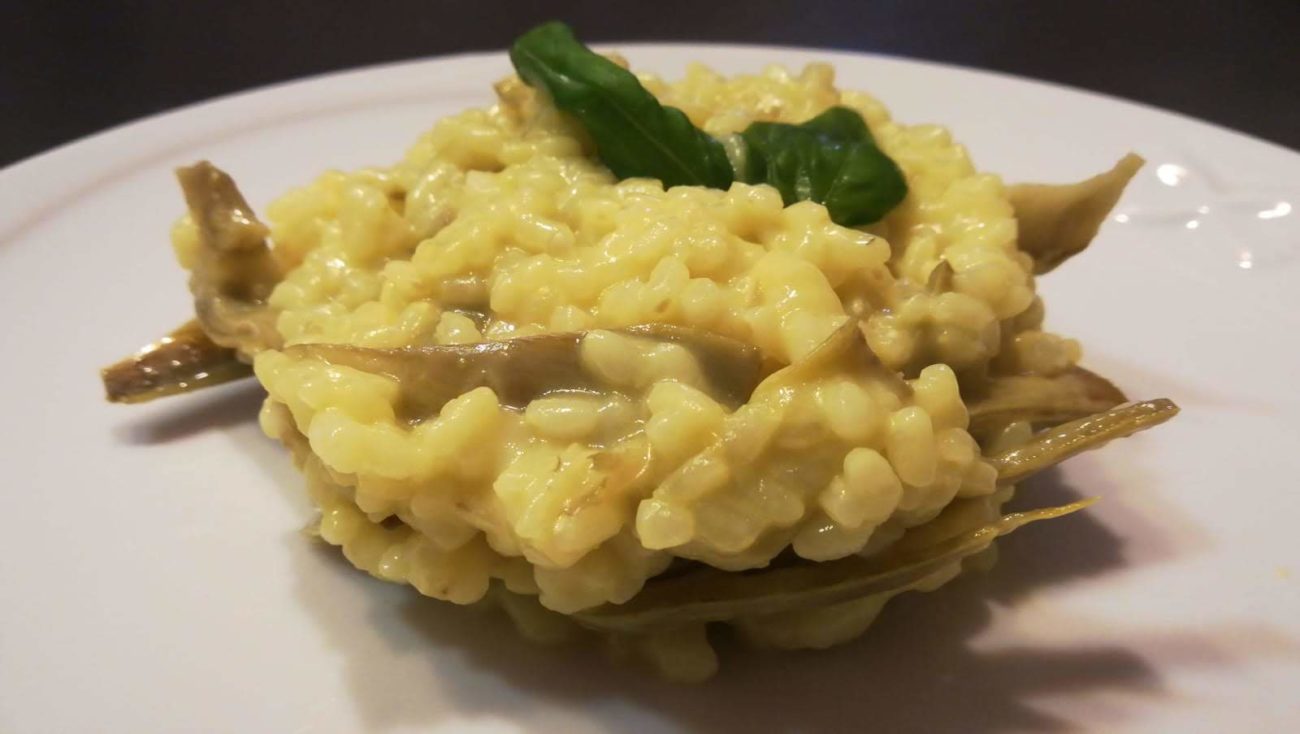 Menù di Pasqua: Risotto ai carciofi e mascarpone