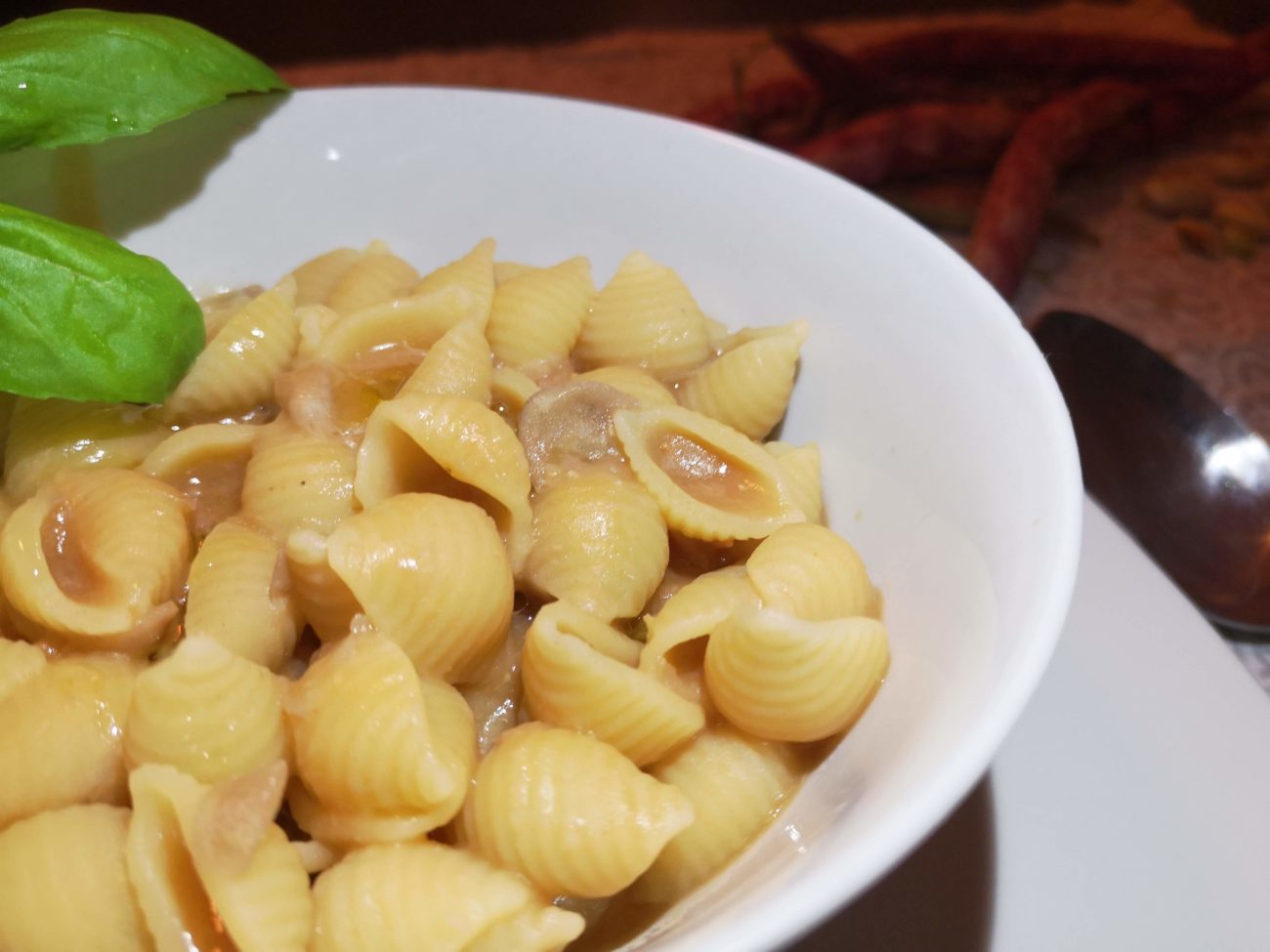 Pasta con i fagioli freschi