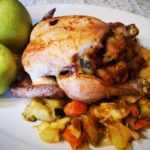 Pollo ripieno di mele e zucchine