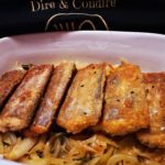 Cotoletta di pesce spatola con cipolle al basilico