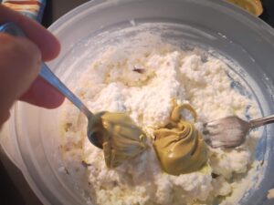 ricotta e crema di pistacchio