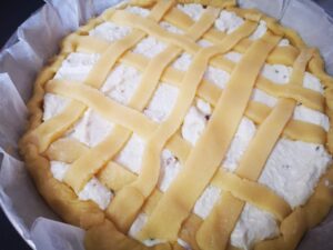 crostata con ricotta e pistacchi da cuocere