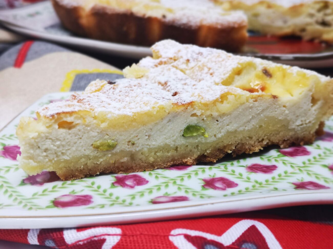 Crostata di ricotta e pistacchi