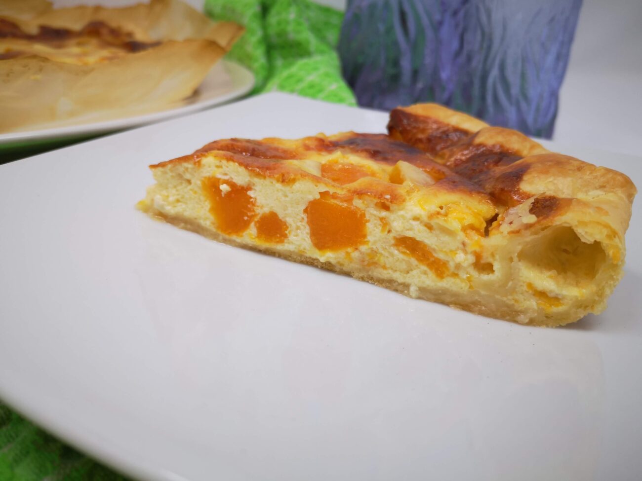 Quiche al gorgonzola e zucca