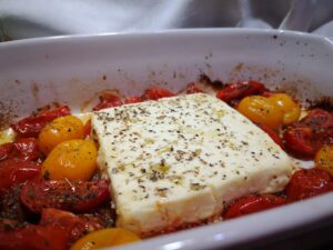 Feta e pomodori al forno