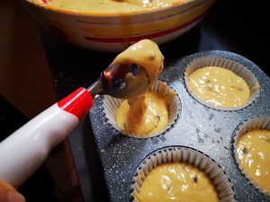 Tortine alla zucca e gocce di cioccolato fondente