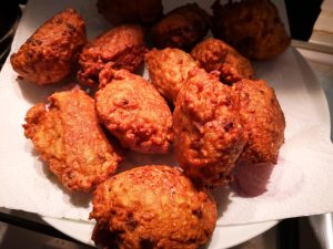 Frittelle di riso e gocce di cioccolato