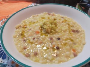 Fregula a grana grossa con crema di zucchina 