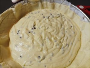 Quiche Lorraine con gocce di cioccolato