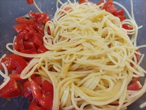 Spaghetti alla carrettiera in rosso
