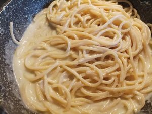 Spaghetto con crema di zucchina estiva