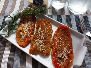 Cotolette di peperoni rossi