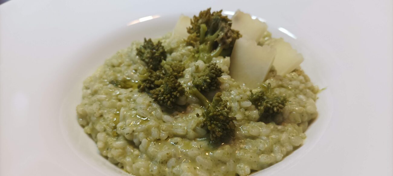 Risotto con crema di cime di rapa