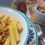 Tortiglioni salsiccia e crema allo zafferano