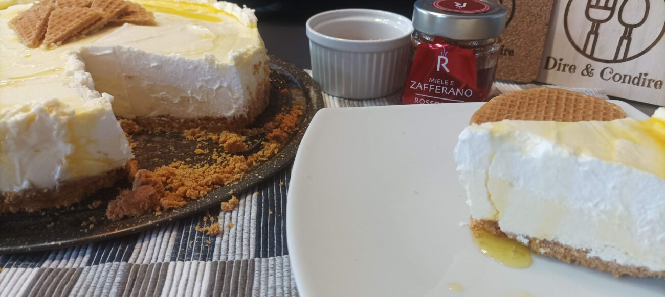 Cheesecake al miele allo zafferano