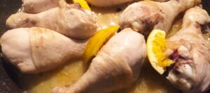 Pollo all'arancia e bacche di ginepro